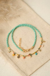 Heliophilia Silver Collar de Metal Multicolor con Acabado Lacado